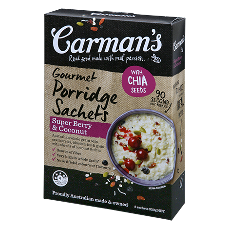 Super Berry & Coconut Gourmet Porridge Sachets