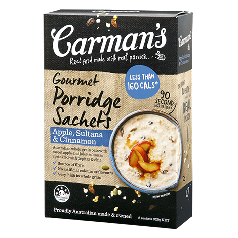 Apple, Sultana & Cinnamon Gourmet Porridge Sachets