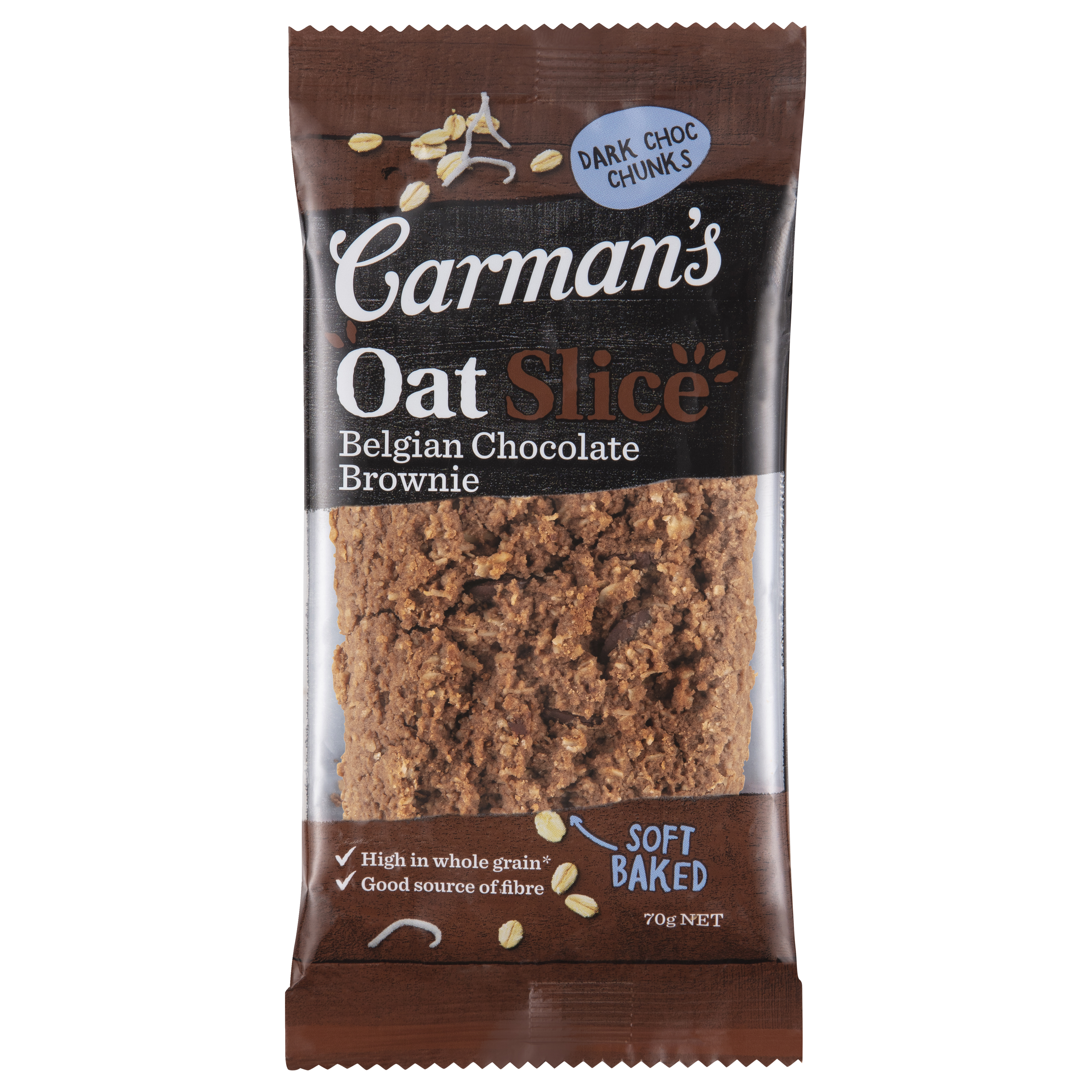 Belgian Chocolate Brownie Oat Slice 70g
