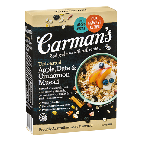 Untoasted Apple, Date & Cinnamon Muesli