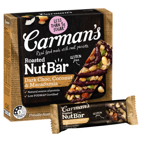 Dark Choc, Coconut & Macadamia Nut Bars