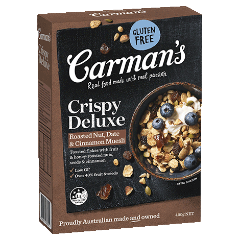 Crispy Deluxe Roasted Nut, Date & Cinnamon Muesli