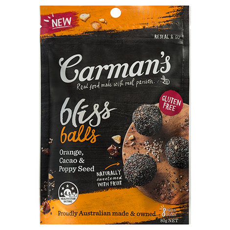 Orange, Cacao & Poppy Seed Bliss Balls