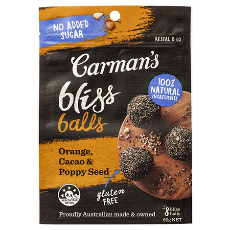 Orange, Cacao & Poppy Seed Bliss Balls