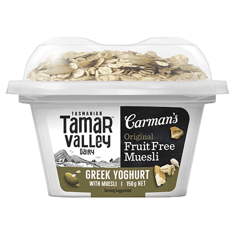Tamar Valley Greek Yoghurt and Carman’s Original Fruit Free Muesli 150g