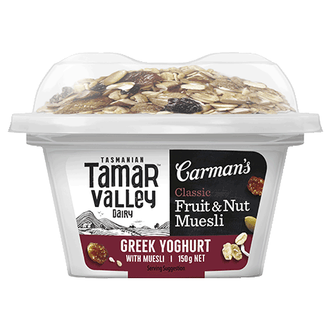Tamar Valley Greek Yoghurt and Carman’s Classic Fruit & Nut Muesli 150g