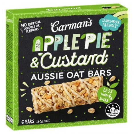 Apple Pie & Custard Aussie Oat Bars