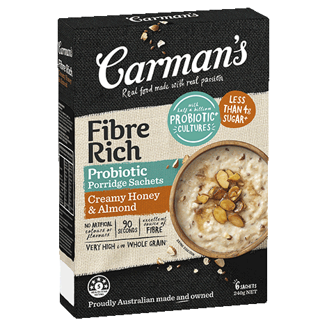 Creamy Honey & Almond Fibre Rich Probiotic Porridge