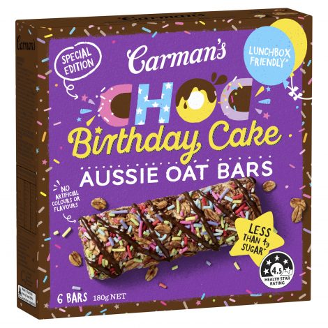 Limited Edition Choc Birthday Cake Aussie Oat Bars