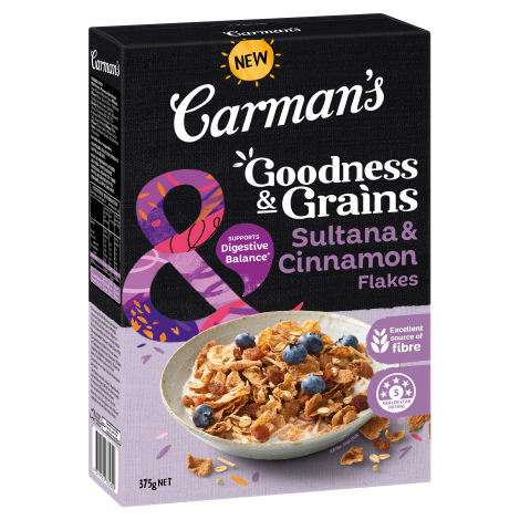 Sultana & Cinnamon Goodness & Grains Flakes
