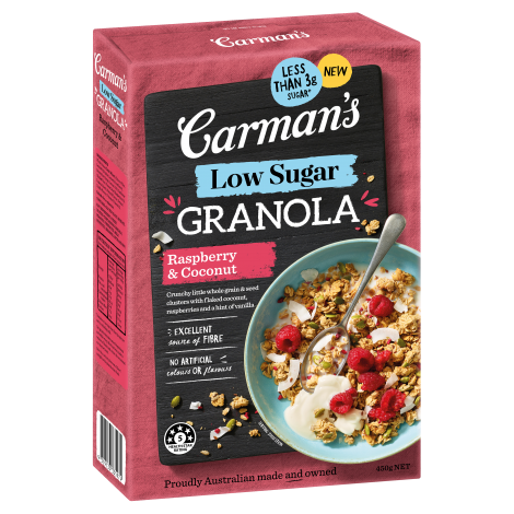 Raspberry & Coconut Low Sugar Granola